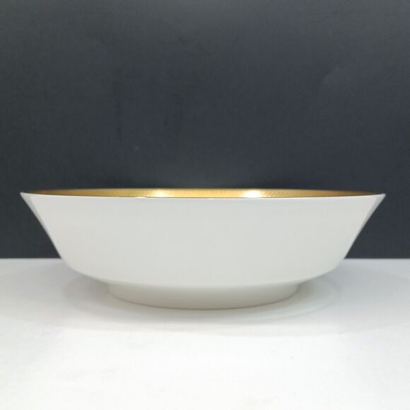 Mikasa Pembroke Vegetable Serving Bowl 8.25" Bone China Gold Trim 1971-1986 VTG - Picture 2 of 7